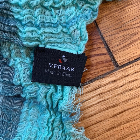V.Fraas plaid check cotton scarf - Picture 4 of 4